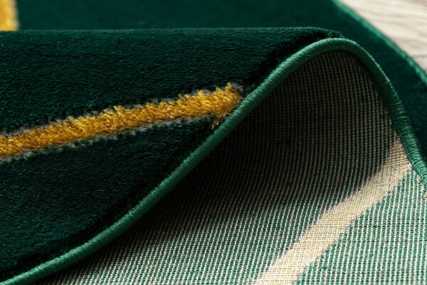 Dywany Łuszczów, Kusový koberec Emerald 1013 green and gold kruh, 120x120 (průměr) kruh, zelená, chodba / předsíň