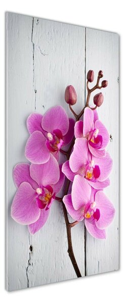 Vertikální Fotoobraz na skle Růžová orchidej osv-118409675