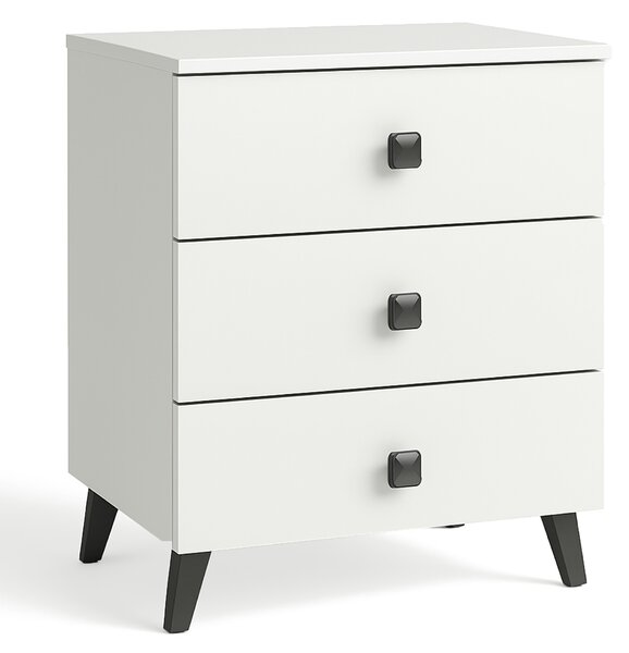 Ak furniture Komoda MOBI K-03 bílá/černá