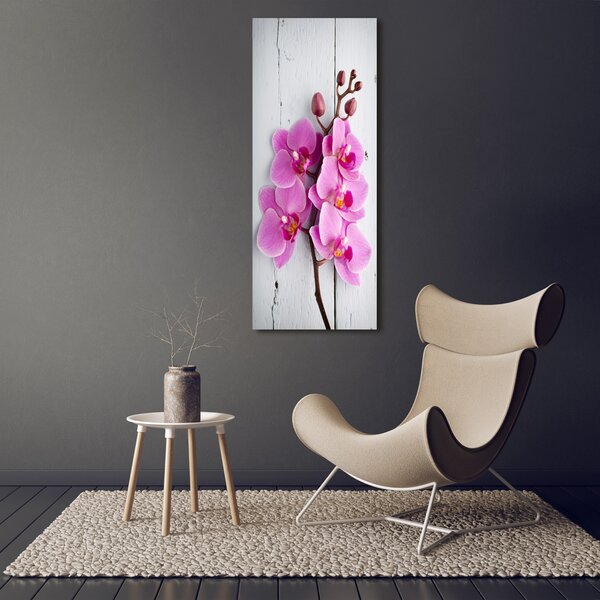 Vertikální Foto obraz na plátně Růžová orchidej ocv-118409675