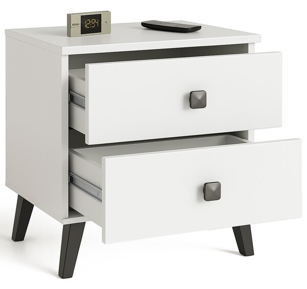 Ak furniture Noční stolek MOBI K-02 bílý/černý