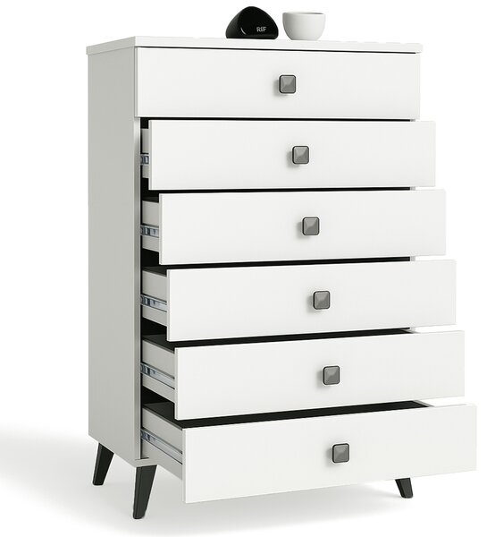 Ak furniture Komoda MOBI K-06 bílá/černá