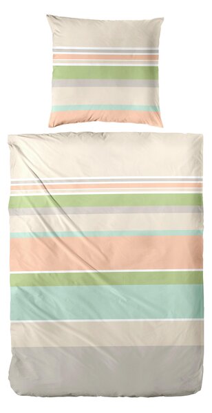 POVLEČENÍ, makosatén, oranžová, světle zelená, béžová, 135/200 cm - Online Only povlečení, Online Only