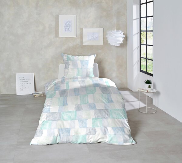 POVLEČENÍ, perkál, modrá, tmavě žlutá, 135/200 cm - Online Only povlečení, Online Only