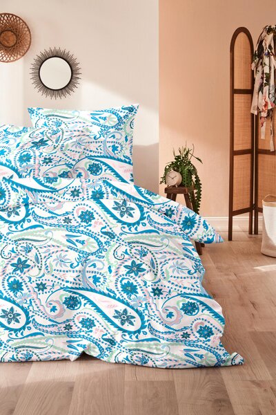 POVLEČENÍ, makosatén, modrá, 135/200 cm - Online Only povlečení, Online Only