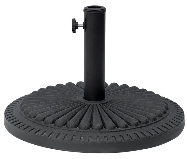 Základna pro slunečník Outsunny 14 kg, kulatá, držák slunečníku, váha pro slunečník s průměrem pólů 35-48 mm, pro balkon, terasu, zahradu, černá | Aos