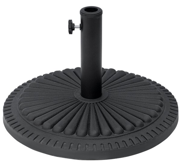 Základna pro slunečník Outsunny 14 kg, kulatá, držák slunečníku, váha pro slunečník s průměrem pólů 35-48 mm, pro balkon, terasu, zahradu, černá | Aos