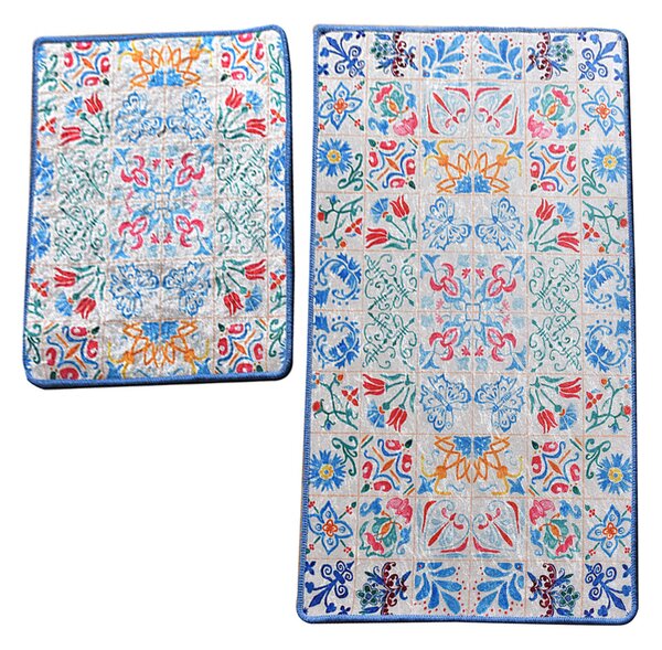 ASIR Koupelnová předložka CERAMICA porcelánové vzory 2 ks