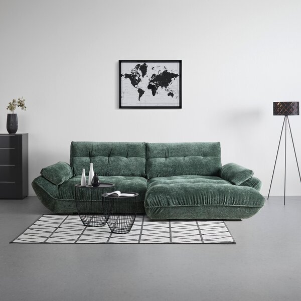 SEDACÍ SOUPRAVA, textil, tmavě zelená - Sedací soupravy