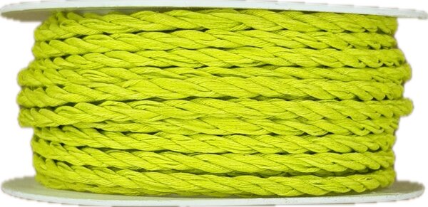 Provázek dekorační Go Green Cotton Cord – Lime Green limetkově zelený 3mm x 3m (5,-Kč/m)