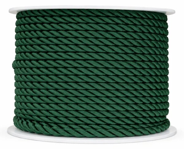 Provázek kroucený TwistCord Forest Green tmavě zelený 3mm x 4m (5,-Kč/m)