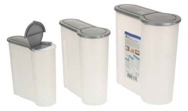 Excellent Houseware Sada 3 plastových dóz na suché potraviny