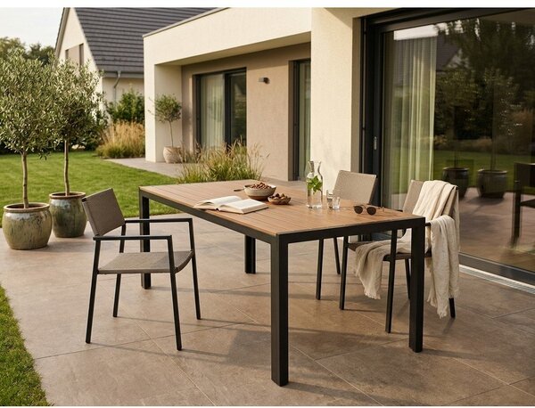 Zahradní jídelní stůl s artwood deskou 90x205 cm Viking – Bonami Selection