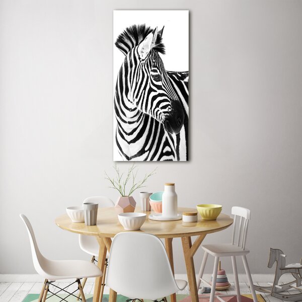 Vertikální Foto obraz fotografie na skle Zebra na sněhu osv-121577688
