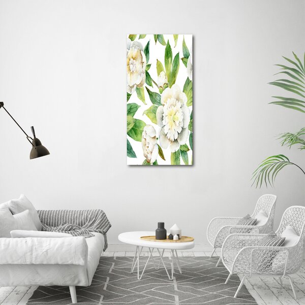 Vertikální Moderní obraz canvas na rámu Pivoňka ocv-121809062