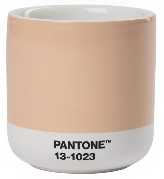 Světle oranžový porcelánový termohrnek Pantone Cortado Peach Fuzz 13-1023 175 ml