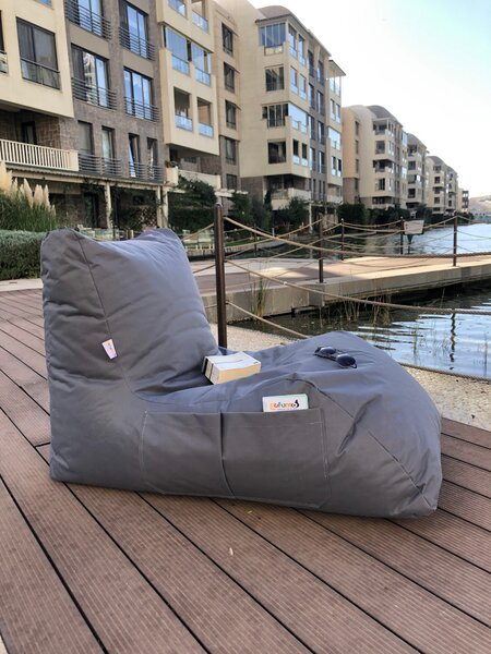ASIR Sedací vak DAYBED šedý