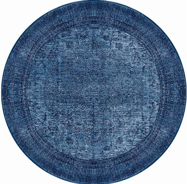 ASIR Kulatý koberec (150 cm) DORIAN CHENILLE - DARK BLUE AL modrý
