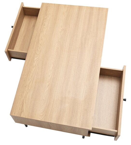 Unique Furniture Konferenční stolek Pensacola 110 x 60 cm s dubovým dekorem