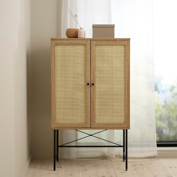 Unique Furniture Komoda Pensacola II. 80 x 40 cm s dubovým dekorem