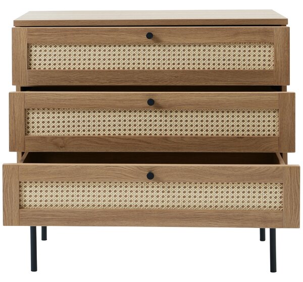 Unique Furniture Komoda Pensacola 80 x 40 cm s dubovým dekorem