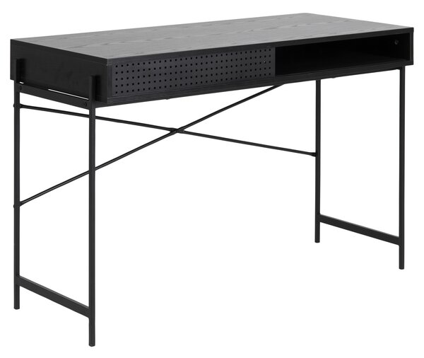 Industriální stůl s úložným prostorem Černý BLAMO
