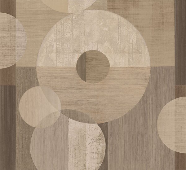 Geometrická vliesová obrazová tapeta na zeď, béžová, hnědá, IMD28142, Imani, Decoprint