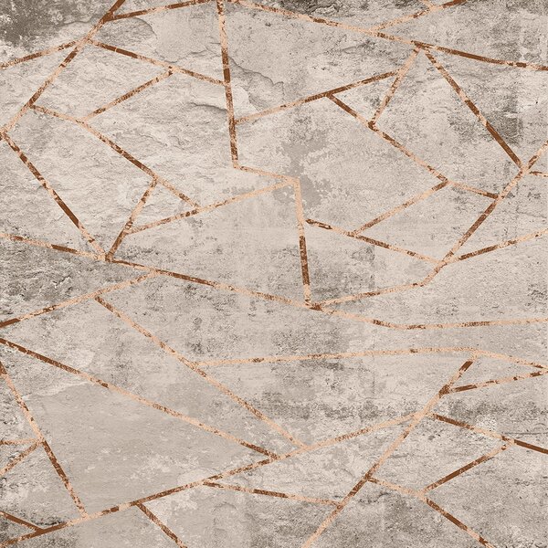 ASIR Koberec (160 x 230) EEXFAB826 zlaty geometrický vzor