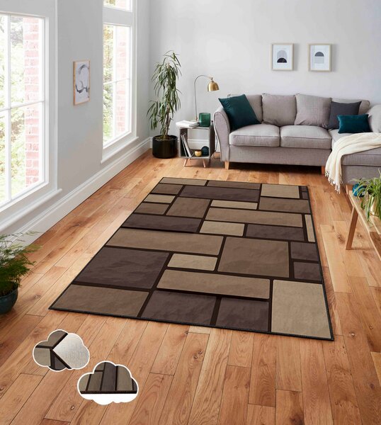 ASIR Koberec (80 x 140) ASR CRPT-102 hnědé kostky
