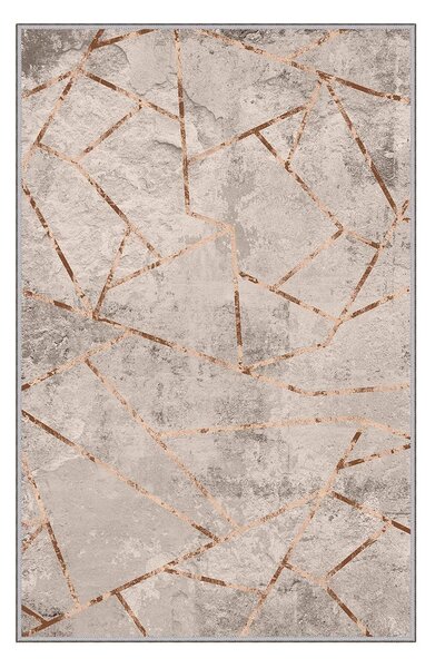 ASIR Koberec (160 x 230) EEXFAB826 zlaty geometrický vzor