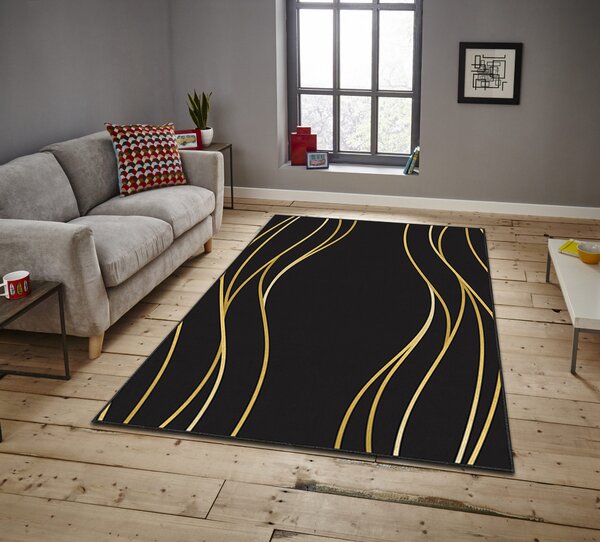 ASIR Koberec (160 x 230) ASR CRPT-70 černý se zlatými vlnami