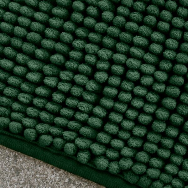 Tmavě zelená koupelnová předložka 50x80 cm Bobble – Catherine Lansfield