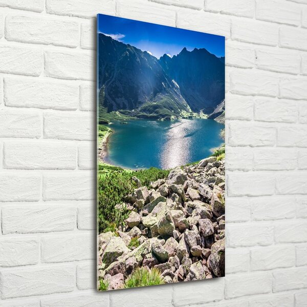 Vertikální Fotoobraz na skle Černé jezero Tatry osv-127509941