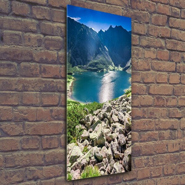 Vertikální Fotoobraz na skle Černé jezero Tatry osv-127509941