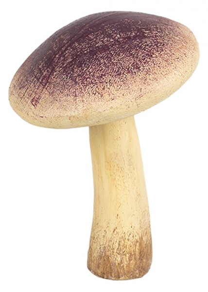 Plastová dekorace houba béžovo-fialové barvy – 9x12 cm