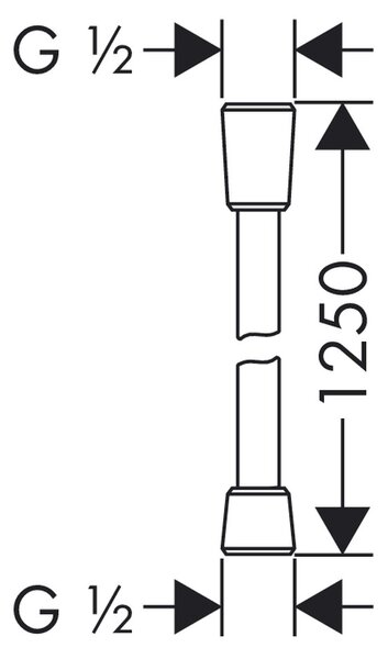 Hansgrohe Isiflex Sprchová hadice 125 cm, chrom 28272000