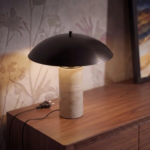-25 % Dny MOMENTI– Angel Cerdá Béžovo-černá stolní lampa No. 8116