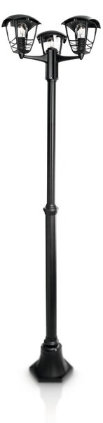 15385/30/16 Creek venkovní sloupkové svítidlo 3xE27 60W bez zdroje 184cm IP44, černé