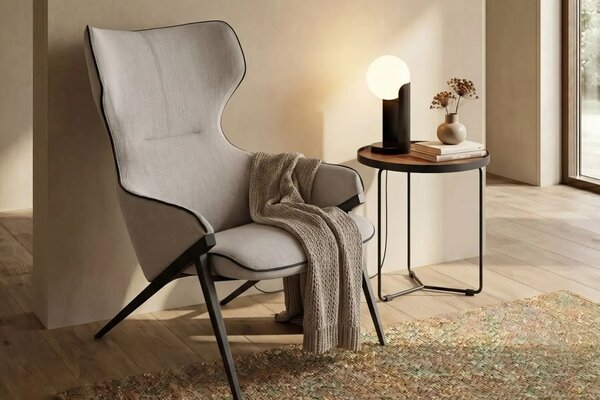 -25 % Dny MOMENTI– Černá kovová stolní lampa Angel Cerdá No. 8091