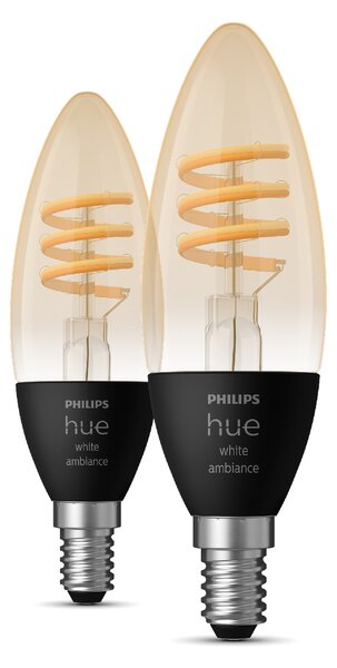 Sada 2x Hue WA Filament žárovka LED E14 B39 4,6W 350lm 2200-4500K IP20