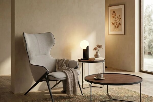 -25 % Dny MOMENTI– Černá kovová stolní lampa Angel Cerdá No. 8091