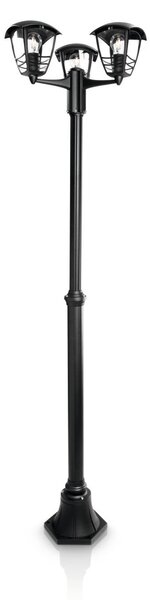 15385/30/16 Creek venkovní sloupkové svítidlo 3xE27 60W bez zdroje 184cm IP44, černé