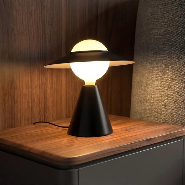 -25 % Dny MOMENTI– Angel Cerdá Černá kovová stolní lampa No. 8089