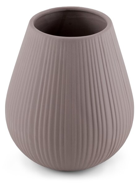Keramická váza s konvexním pruhem Hnědá TANGA
