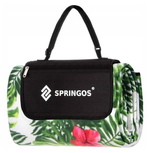 Pikniková deka 200x160 cm SPRINGOS PM020 zeleno-červená
