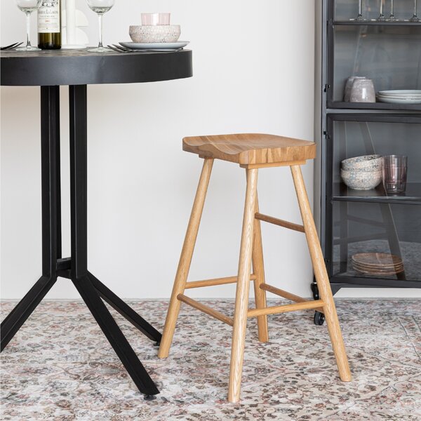 White Label Dubová barová židle VANDER 64 cm