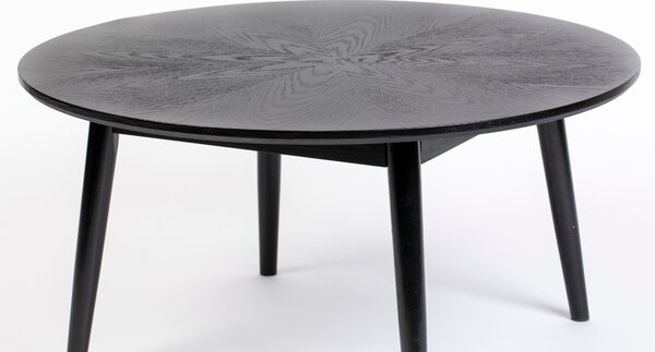 White Label Černý dubový konferenční stolek WLL FABIO 80 cm
