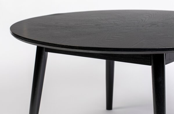 White Label Černý dubový konferenční stolek WLL FABIO 80 cm