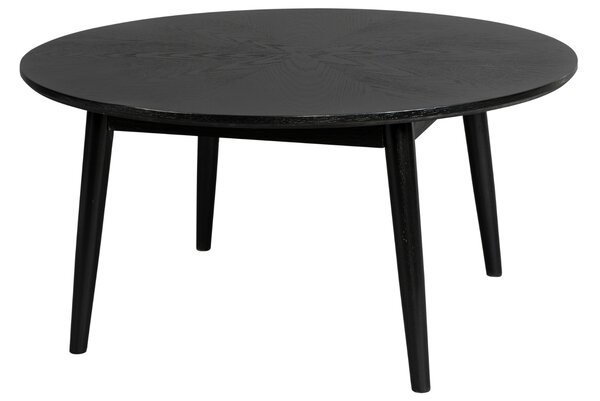 White Label Černý dubový konferenční stolek WLL FABIO 80 cm