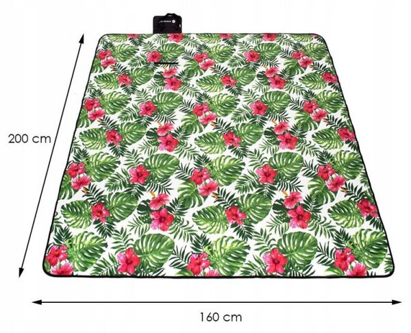 Pikniková deka 200x160 cm SPRINGOS PM020 zeleno-červená